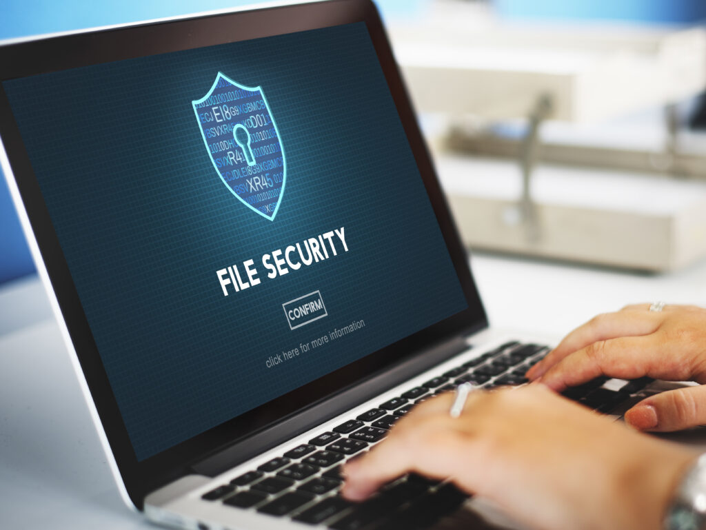 File Security Online Security Protection Concept File Security Online Security Protection Concept